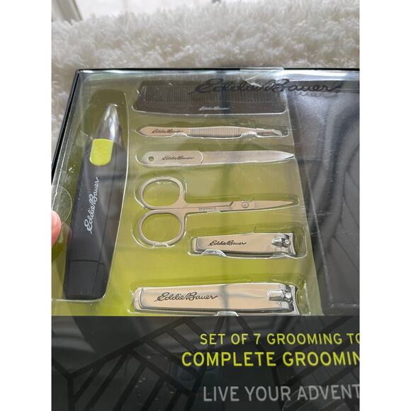 Eddie Bauer Set of 7 Tools Complete Mens Grooming Set NEW - Picture 4 of 12
